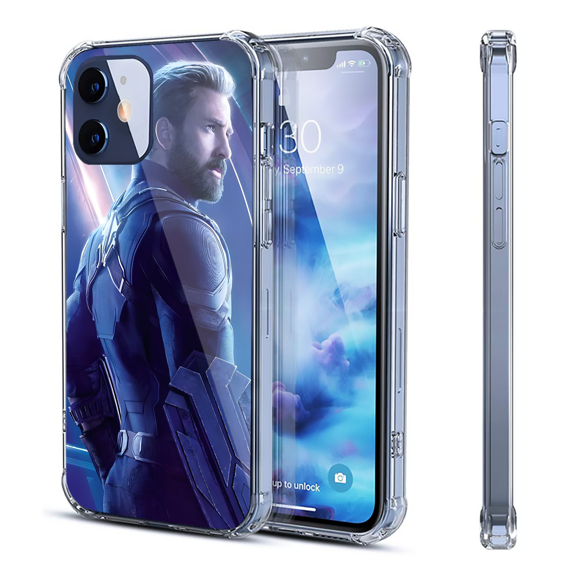 （画像用） アベンジャーズ The Avengers 【iPhone 12シリーズ対応】透明スマホケース（クリアソフトケース）